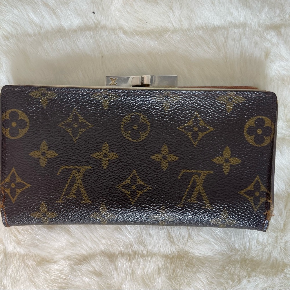 LOUIS VUITTON Long Wallet Monogram Canvas Authentic USED
